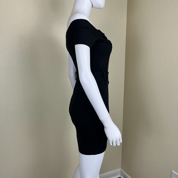 Revolve Superdown Women's Size XS Black Terri Moto Bodycon Mini Dress Rockabilly - Picture 15 of 17